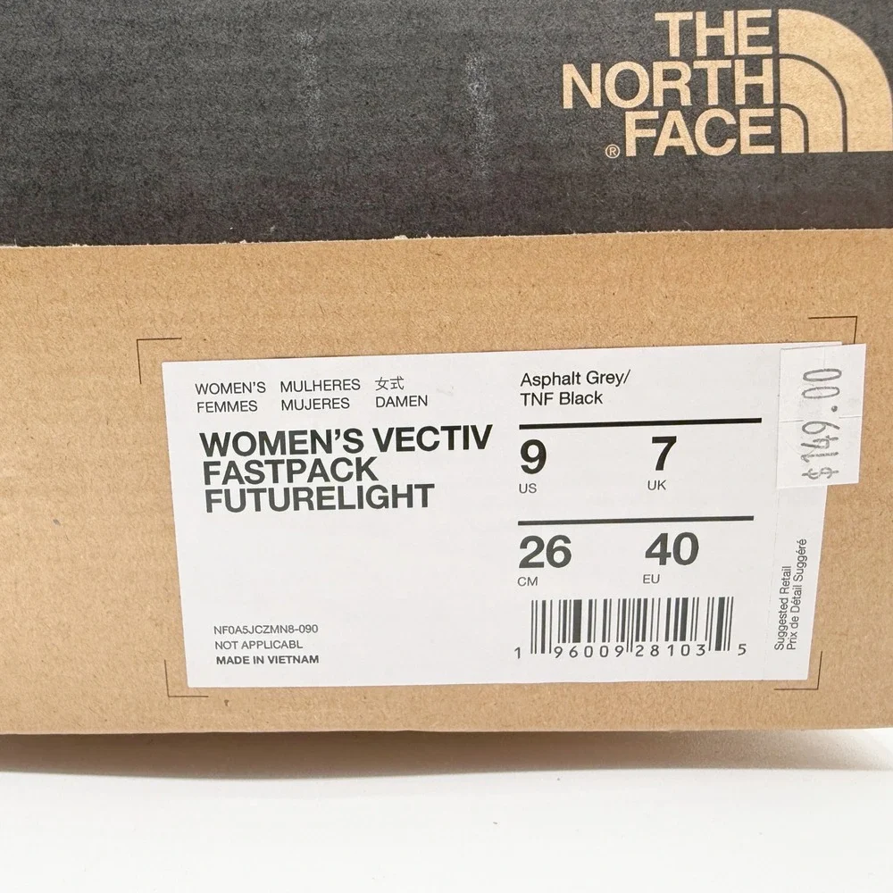 The North Face‎ Vectiv Fastpack Futurelight Size 9 Women Asphalt Grey/Black NEW